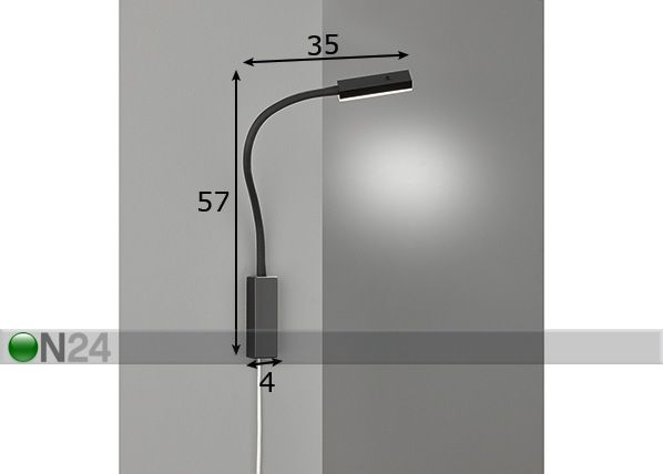 Seinävalaisin Raik LED mitat