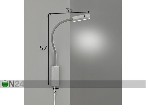 Seinävalaisin Raik LED mitat