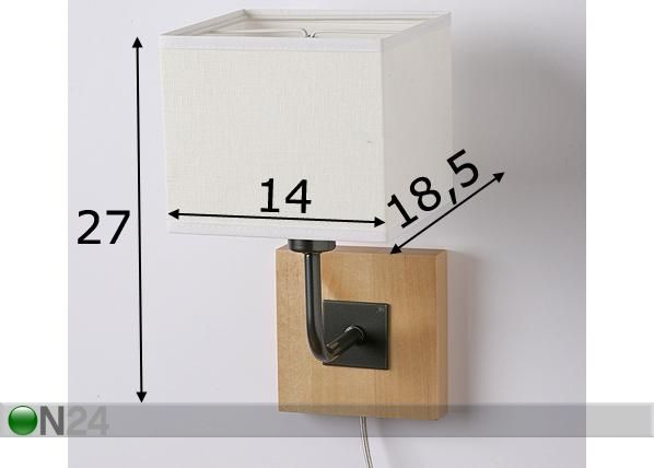 Seinävalaisin RUUT mitat