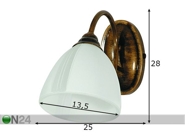 Seinävalaisin Rybka mitat