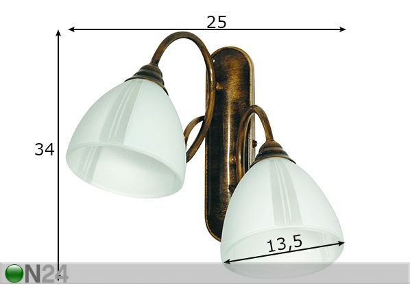 Seinävalaisin Rybka mitat