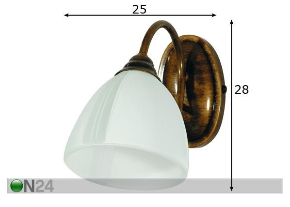 Seinävalaisin RYBKA mitat