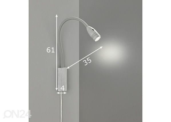 Seinävalaisin Sten LED mitat