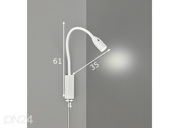 Seinävalaisin Sten LED mitat