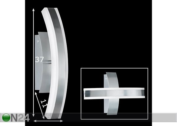 Seinävalaisin Stiff LED mitat