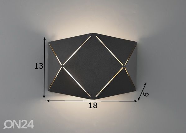 Seinävalaisin Zandor mitat