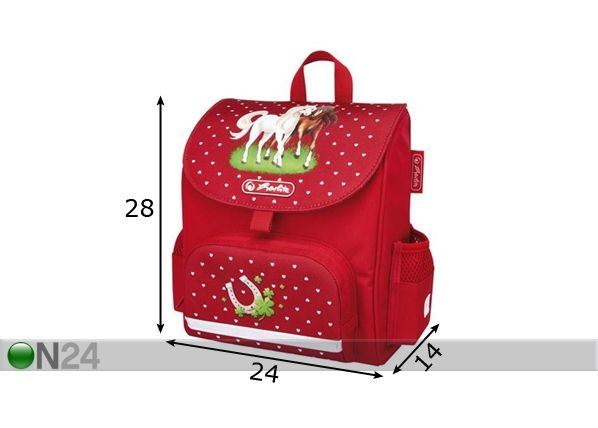 Selkäreppu Herlitz Mini softbag Horses mitat