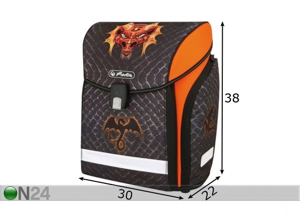 Selkäreppu Herlitz New Midi Dragon mitat
