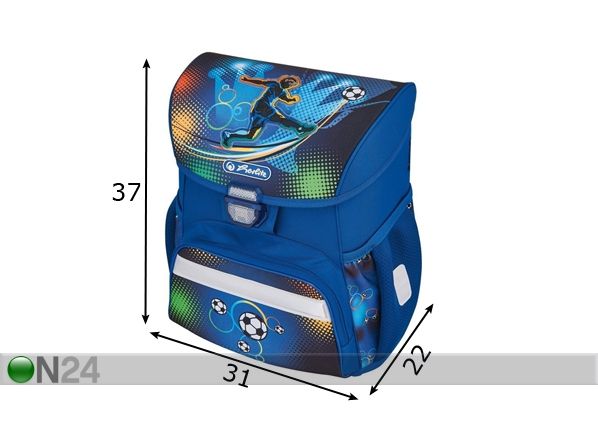 Selkäreppusetti HERLITZ LOOP PLUS SOCCER mitat