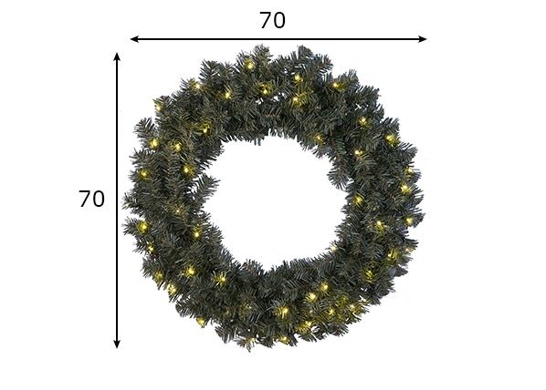 Seppele OTTAWA LED valoilla Ø70 cm mitat