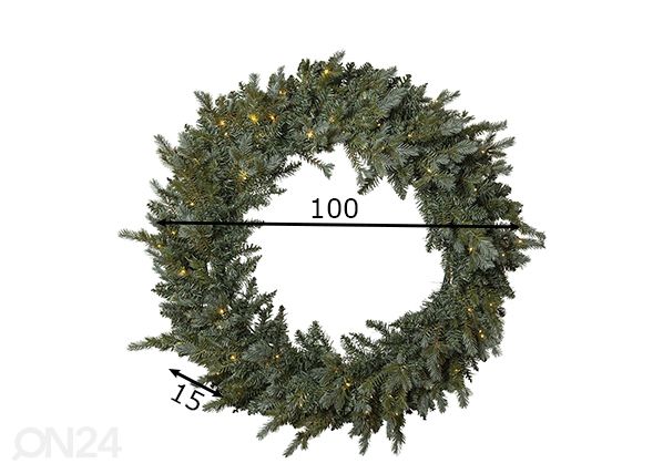 Seppele valoilla Greyland Ø100 cm, vihreä mitat