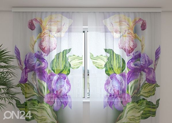 Sifonki-kuvaverho AIRY IRISES 240x220 cm