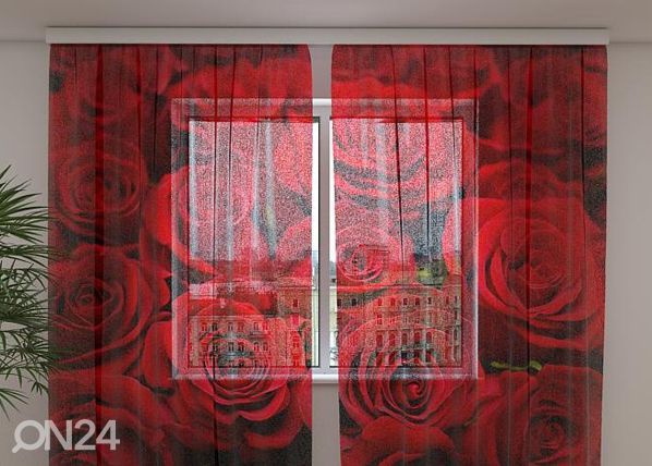 Sifonki-kuvaverho ROSES 2, 240x220 cm