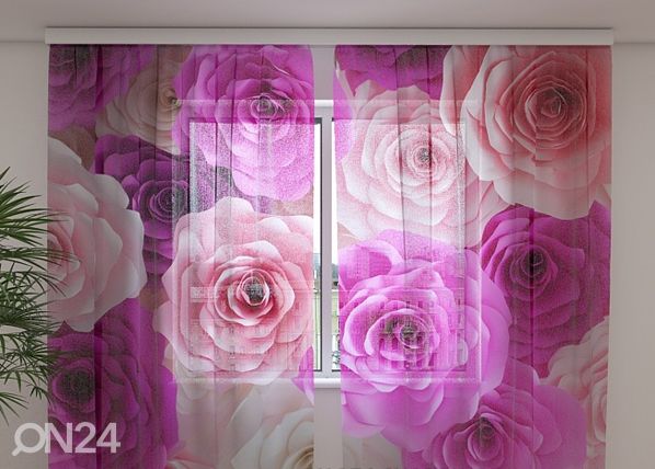 Sifonki-kuvaverho ROSES CAROLINA 240x220 cm