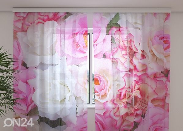 Sifonki-kuvaverho TENDER ROSES 240x220 cm