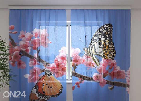 Sifonki-kuvaverho TWO BUTTERFLIES 240x220 cm