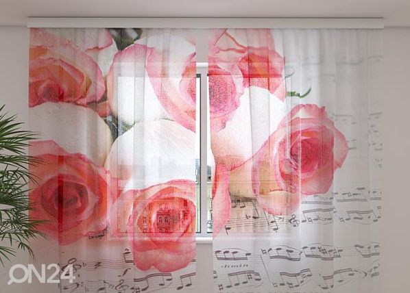 Sifonki-kuvaverhoMUSIC OF ROSES 240x220 cm