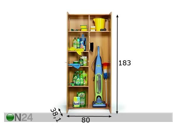 Siivouskomero TIP TOP mitat