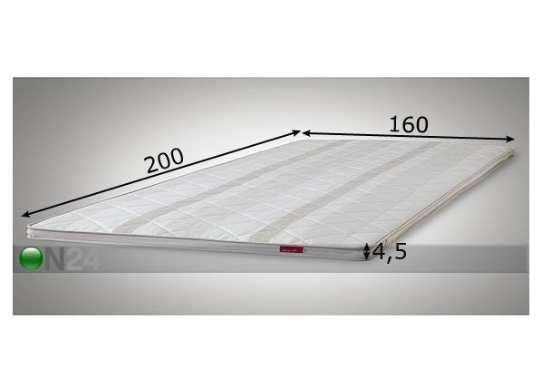Sijauspatja CLASSIC,vaalea 160x200 cm mitat
