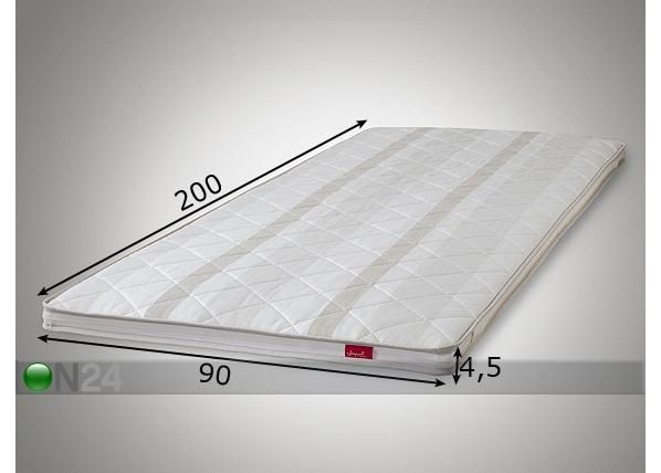 Sijauspatja CLASSIC vaalea 90x200 cm mitat