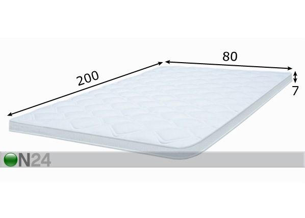 Sijauspatja FAVORITE 80x200 cm mitat