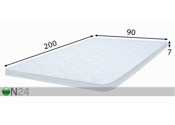 Sijauspatja FAVORITE 90x200 cm mitat