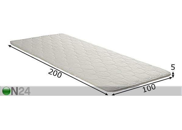 Sijauspatja FOAM 100x200x5 cm mitat