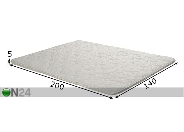 Sijauspatja FOAM 140x200x5 cm mitat