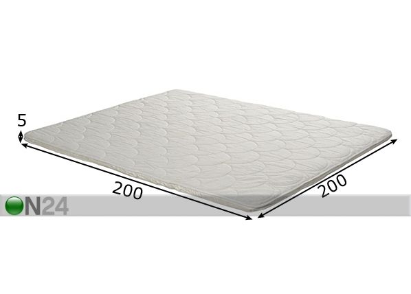 Sijauspatja FOAM 200x200x5 cm mitat