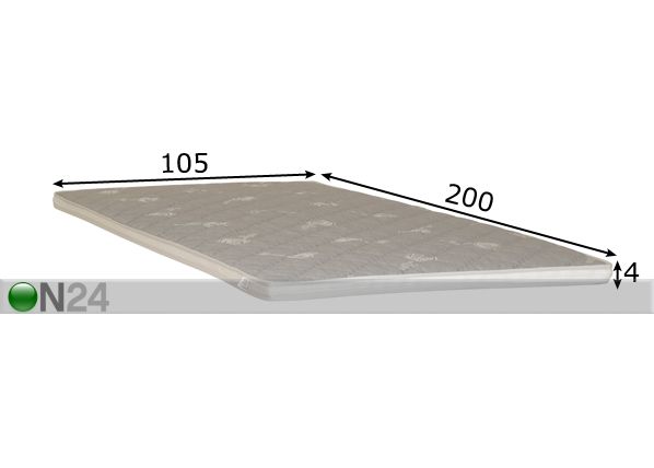 Sijauspatja HYPNOS DIANA 105x200x4 cm mitat