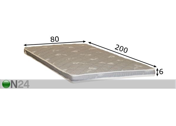 Sijauspatja HYPNOS DIANA MEGA 80x200x6 cm mitat