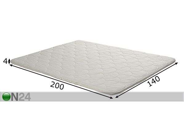 Sijauspatja LATEX 140x200x4 cm mitat