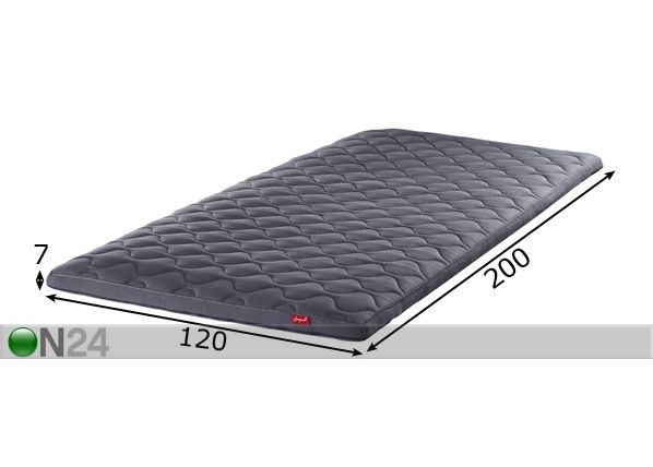 Sijauspatja LUX BLACK 120x200 cm mitat