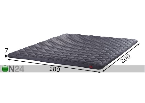 Sijauspatja LUX BLACK 180x200 cm mitat