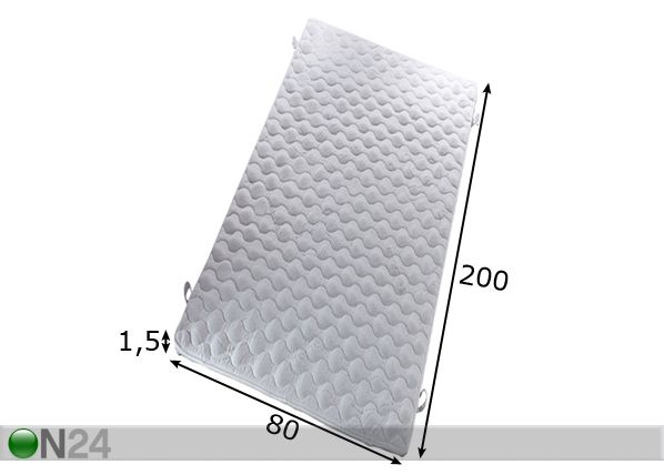 Sijauspeite TOP HYGIENIC MEMORY 80x200 cm mitat