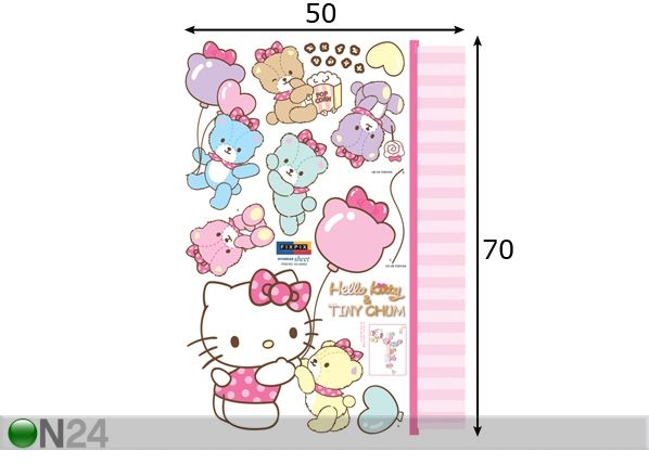 Sisustustarra HELLO KITTY JUHLAT mitat