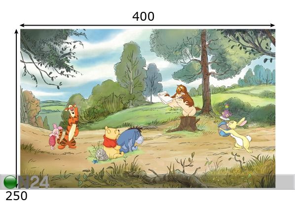 Sisustustarra NALLE PUH JA YSTÄVÄT mitat