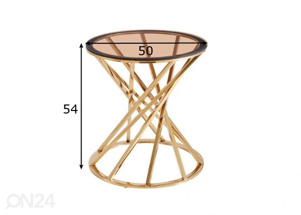 Sivupöytä Ø 50 cm mitat