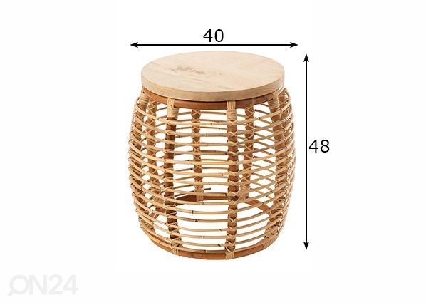 Sivupöytä Ana Ø 40 cm mitat