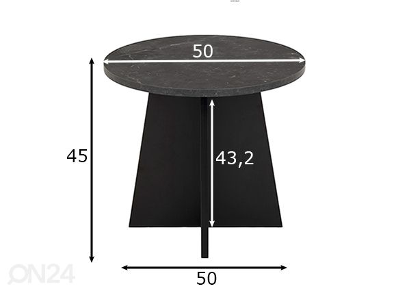 Sivupöytä Axis mitat