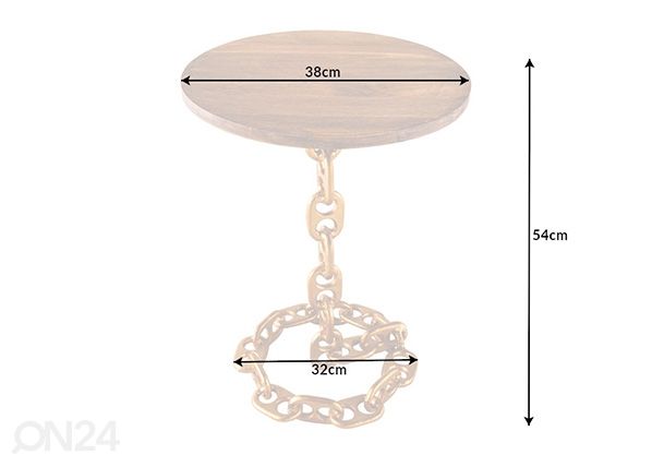 Sivupöytä Chain mitat