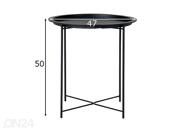 Sivupöytä Corti Ø47 cm mitat