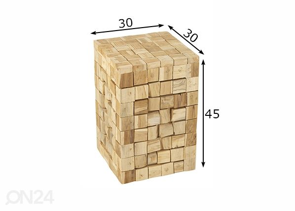 Sivupöytä Discs 30x30 cm mitat