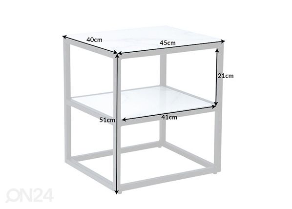 Sivupöytä Elegance mitat