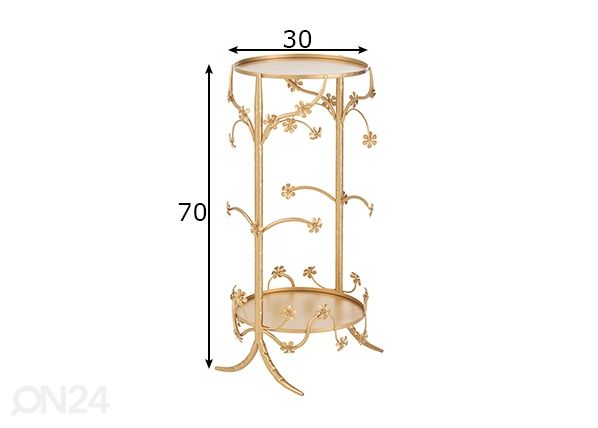 Sivupöytä Flora mitat