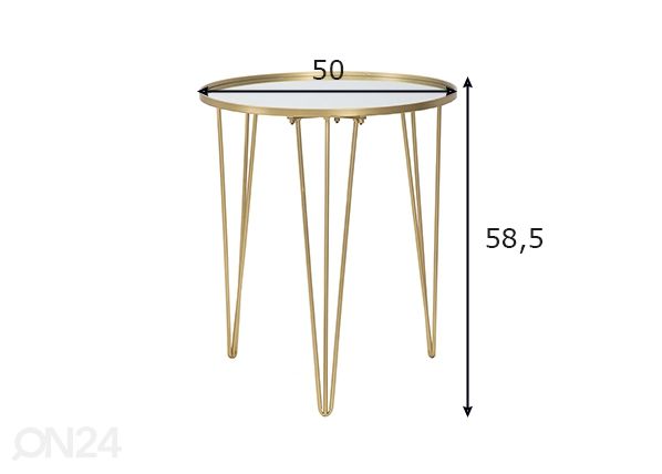 Sivupöytä Glam mitat