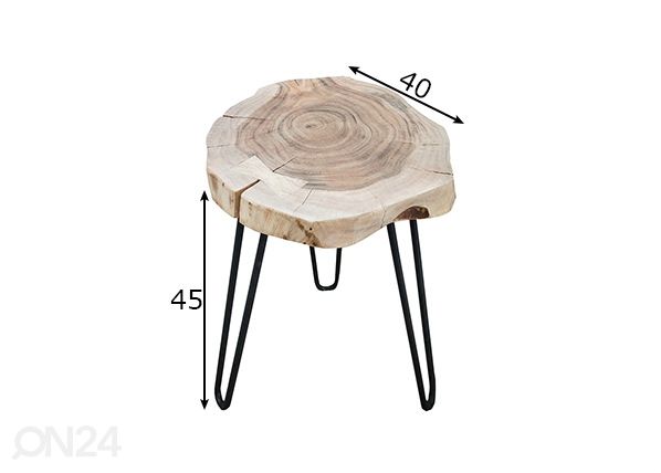 Sivupöytä Goa II mitat