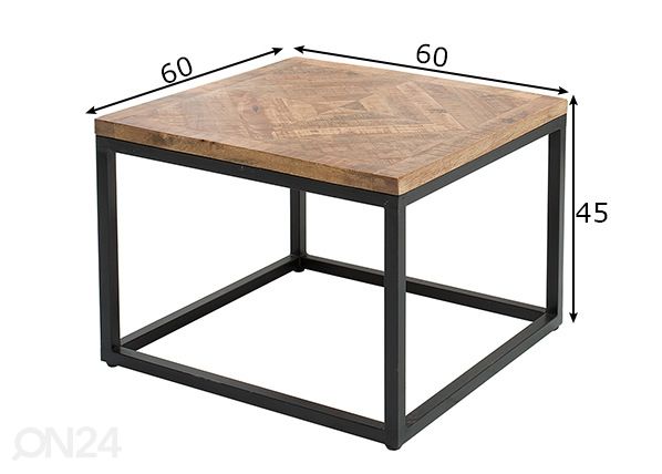 Sivupöytä Infinity mitat