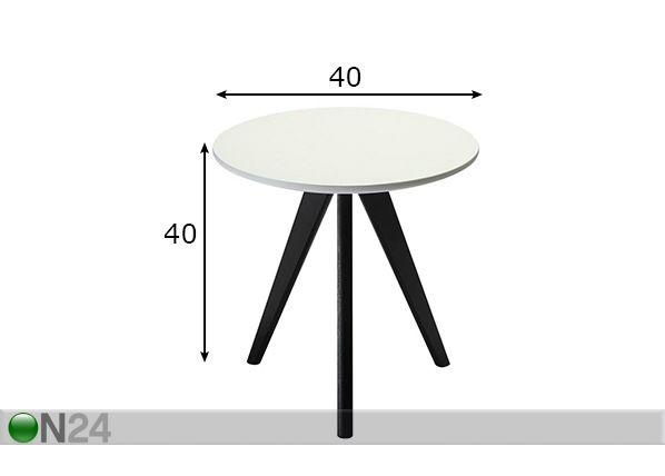 Sivupöytä Life Ø40xh40 cm mitat