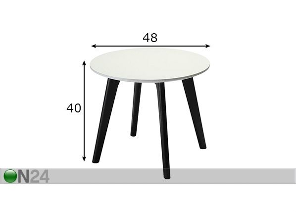 Sivupöytä Life Ø48xh40 cm mitat